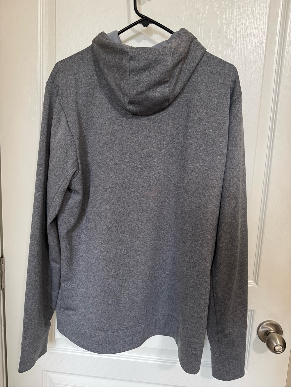 The North Face Gray Full-Zip Hoodie with White Logo Size Large - Picture 2 of 2